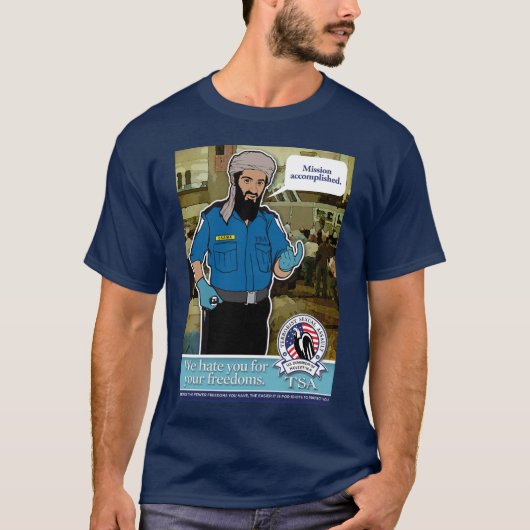 T-shirt Chemise personnalisable de parodie de TSA (Devant)