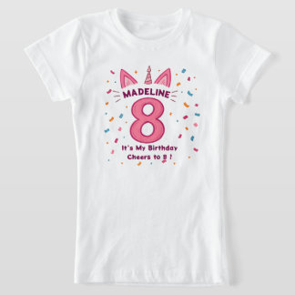 T-Shirt Chemise personnalisée 8e anniversaire pour les fil