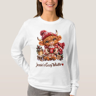 T-shirt Chemise personnalisée à manches longues avec vache