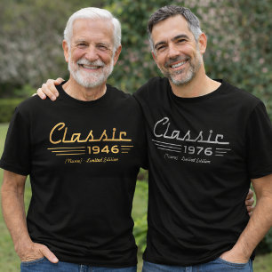 T-shirt Chemise personnalisée avec année de naissance, sty