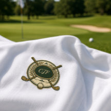 Chemise personnalisée avec blason de golf monogram