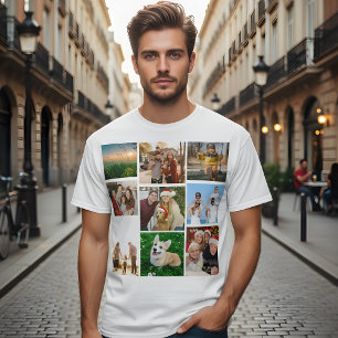 T-shirt Chemise personnalisée avec collage de photos, 9 ph