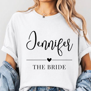 T-shirt Chemise personnalisée avec le nom des demoiselles