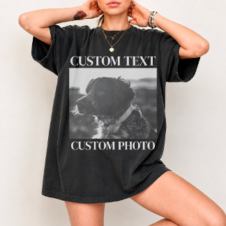 T-shirt Chemise personnalisée avec photo et nom d'animal d