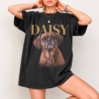 T-shirt Chemise personnalisée avec photo et nom d'animal d