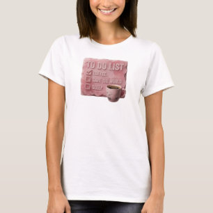 T-shirt Chemise personnalisée Chic Rose CAFÉ D'ABORD SAUVE