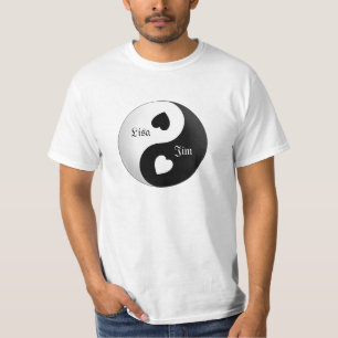 T-shirt Chemise personnalisée d'amour de Yin Yang