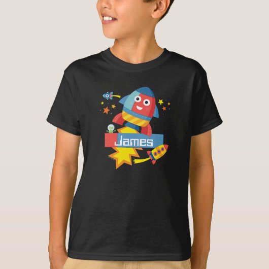 T-shirt Chemise personnalisée de Rocket (Devant)