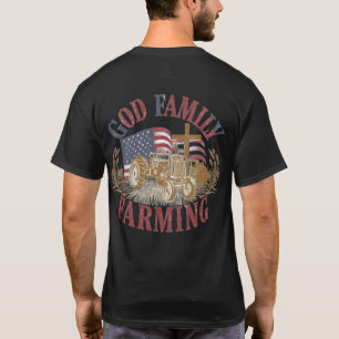 T-shirt Chemise personnalisée « Dieu Famille Ferme »