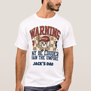 T-shirt Chemise personnalisée drôle de papa de baseball ré