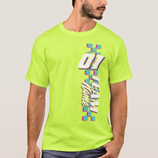 T-shirt Chemise personnalisée équipe de course numéro Rétr