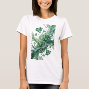 T-shirt Chemise personnalisée GREEN DIAMONDS vert artistiq