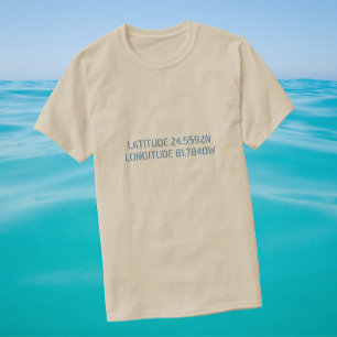 T-shirt Chemise personnalisée Latitude et Longitude