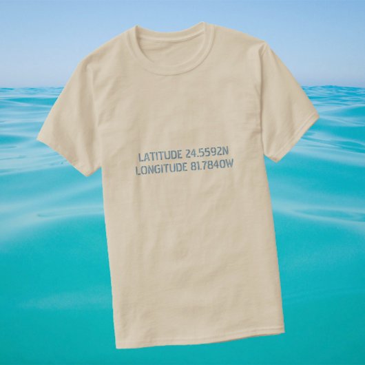 T-shirt Chemise personnalisée Latitude et Longitude
