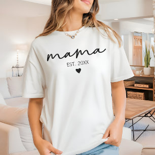 T-shirt Chemise personnalisée Minimalist Mama, cadeau de f