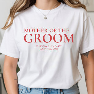 T-shirt Chemise personnalisée pour la mère du marié pour l