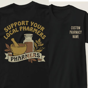 T-shirt Chemise personnalisée pour l'équipe de pharmacie, 