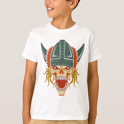 T-shirt Chemise personnalisée VIKING crâne - choisir style (Devant)