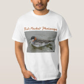 T-shirt Chemise Phalarope à cou rouge par RoseWrites (Devant)