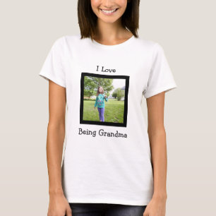 T-shirt Chemise photo et texte personnalisée pour grand-ma