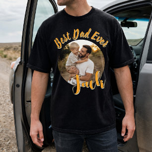 T-shirt Chemise photo personnalisée Meilleur Papa Personna