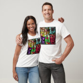 T-shirt chemise physique de graffiti (Unisexe)