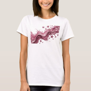 T-shirt Chemise PINK STARS SPLASH Rose pétillant