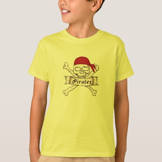 T-shirt Chemise Pirate Crâne Bandana (Devant)