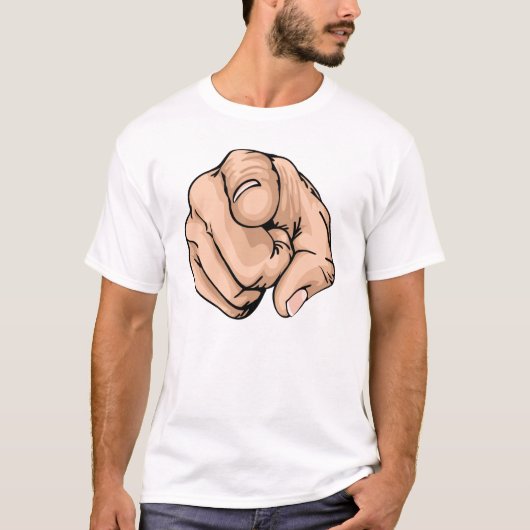 T-shirt Chemise pointant du doigt (Devant)