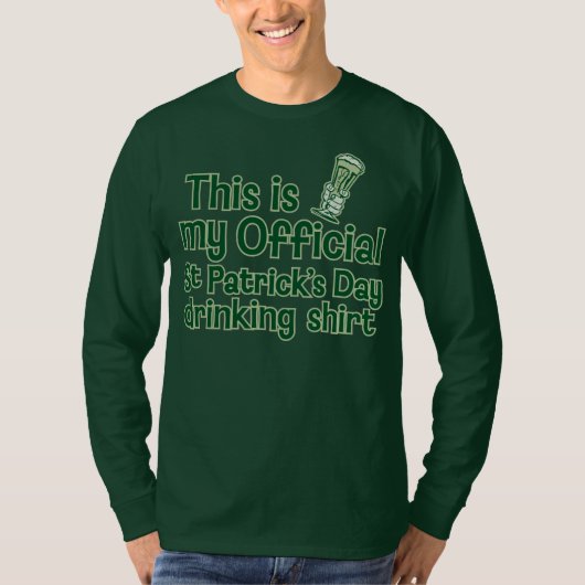 T-shirt Chemise potable du jour de St Patrick (Devant)