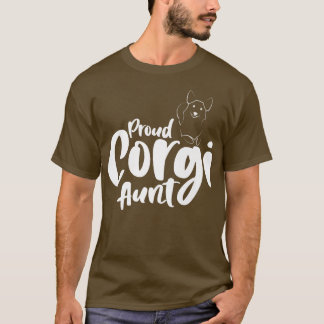 T-shirt Chemise pour amoureux de chiens Corgi Fière tante