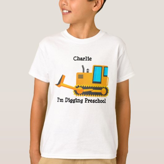 T-shirt Chemise pour enfant Bulldozer (Devant)