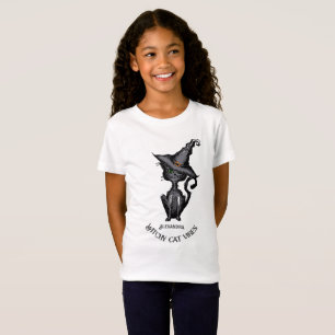 T-Shirt Chemise pour enfants à vibrations de chat sorcière