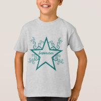 Chemise pour enfants Superstar Swirls, Turquoise