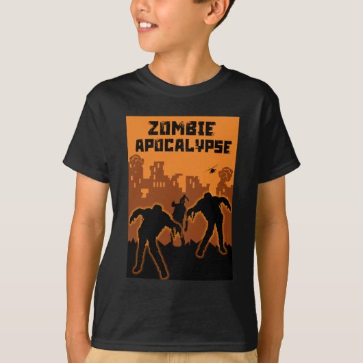 T-shirt Chemise pour enfants Zombie Apocalypse (Devant)