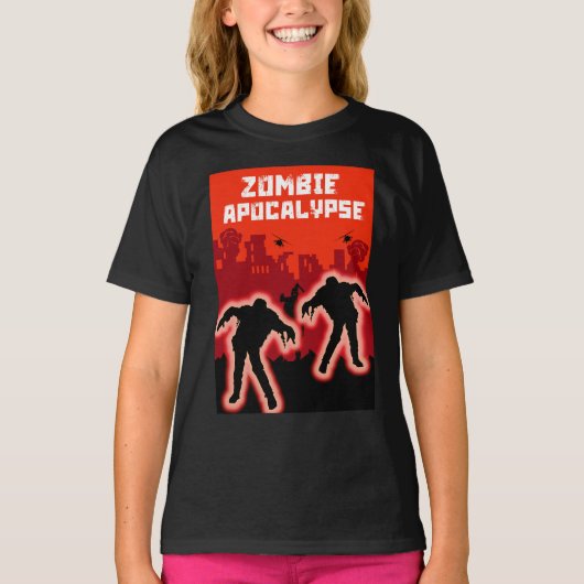 T-shirt Chemise pour enfants Zombie Apocalypse (Devant)