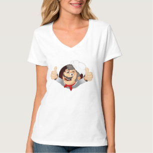 T-shirt Chemise pour femme Chef de dessin animé fantaisist