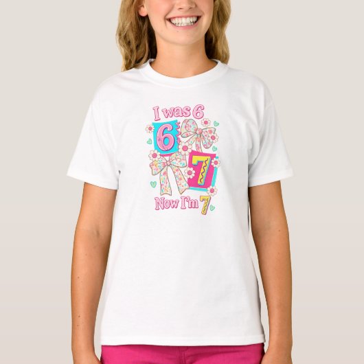 T-shirt Chemise pour fille d'anniversaire J'avais 6 ans, m (Devant)