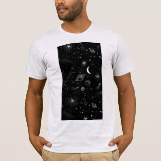 T-shirt Chemise Pour Hommes : Planètes Tumblr