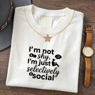 T-shirt Chemise pour Introverti avec Design de Citation de
