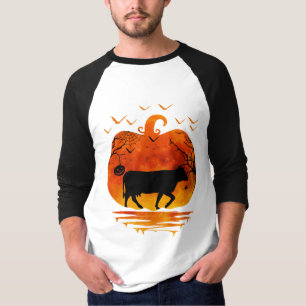 T-SHIRT CHEMISE POUR LA FÊTE D'HALLOWEEN DE LA VACHE EN CI