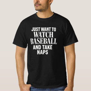 T-shirt Chemise pour l'amour du baseball et des siestes