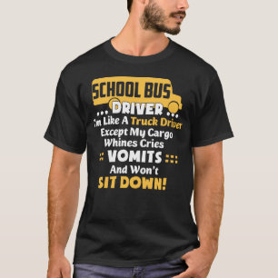 T-shirt Chemise Pour Le Conducteur De Bus Scolaire