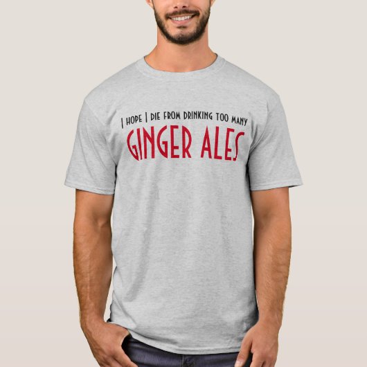 T-shirt chemise pour les buveurs de problèmes ginger ale (Devant)