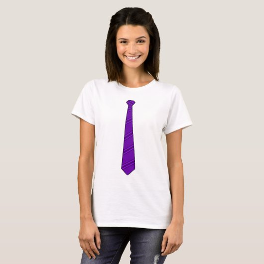 T-shirt Chemise pourpre de cravate (Devant entier)