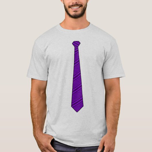 T-shirt Chemise pourpre de cravate (Devant)