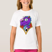 T-shirt Chemise pourpre d'équipe de football de dragons (Devant)