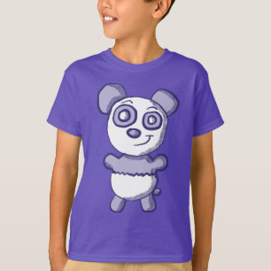 T-shirt Chemise pourpre mignonne de panda