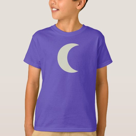 T-shirt Chemise pourpre organique de croissant de lune (Devant)