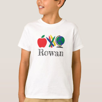 T-shirt Chemise premier jour d'école avec le nom de l'enfa